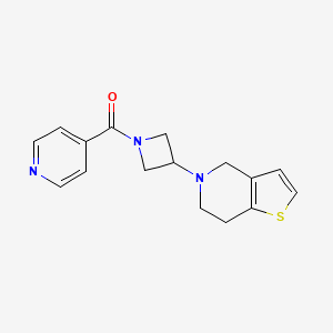 molecular formula C16H17N3OS B2787697 (3-(6,7-dihydrothieno[3,2-c]pyridin-5(4H)-yl)azetidin-1-yl)(pyridin-4-yl)methanone CAS No. 2034293-25-7