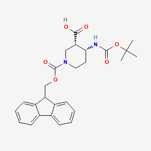 molecular formula C26H30N2O6 B2787704 (3S,4R)-1-(9H-Fluoren-9-ylmethoxycarbonyl)-4-[(2-methylpropan-2-yl)oxycarbonylamino]piperidine-3-carboxylic acid CAS No. 1932207-13-0