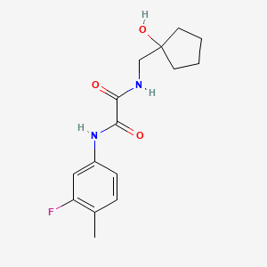 molecular formula C15H19FN2O3 B2787707 N1-(3-fluoro-4-methylphenyl)-N2-((1-hydroxycyclopentyl)methyl)oxalamide CAS No. 1219903-35-1