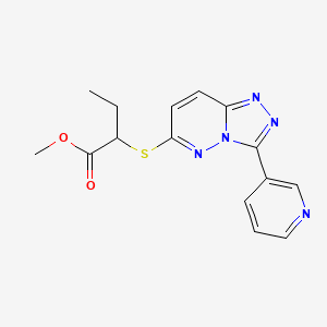 molecular formula C15H15N5O2S B2787708 Methyl 2-((3-(pyridin-3-yl)-[1,2,4]triazolo[4,3-b]pyridazin-6-yl)thio)butanoate CAS No. 868969-32-8