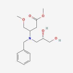 molecular formula C16H25NO5 B2787709 Methyl 3-(benzyl((S)-2,3-dihydroxypropyl)amino)-4-methoxybutanoate CAS No. 1868104-34-0