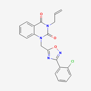 molecular formula C20H15ClN4O3 B2787715 3-allyl-1-((3-(2-chlorophenyl)-1,2,4-oxadiazol-5-yl)methyl)quinazoline-2,4(1H,3H)-dione CAS No. 1207059-80-0
