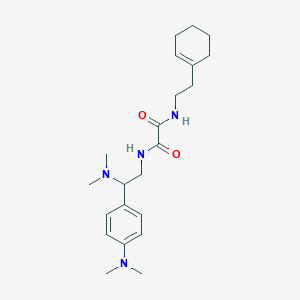 molecular formula C22H34N4O2 B2787716 N1-(2-(cyclohex-1-en-1-yl)ethyl)-N2-(2-(dimethylamino)-2-(4-(dimethylamino)phenyl)ethyl)oxalamide CAS No. 922981-58-6