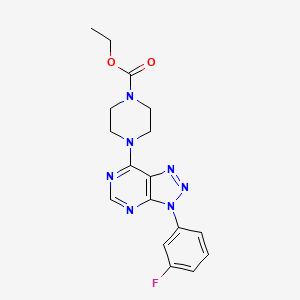 ethyl 4-(3-(3-fluorophenyl)-3H-[1,2,3]triazolo[4,5-d]pyrimidin-7-yl)piperazine-1-carboxylate