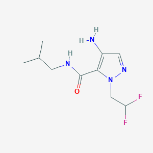 molecular formula C10H16F2N4O B2787721 4-Amino-1-(2,2-difluoroethyl)-N-isobutyl-1H-pyrazole-5-carboxamide CAS No. 2101198-59-6