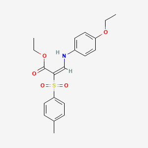 Ethyl 3-((4-ethoxyphenyl)amino)-2-((4-methylphenyl)sulfonyl)prop-2-enoate