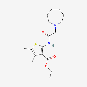 Ethyl 2-[(azepan-1-ylacetyl)amino]-4,5-dimethylthiophene-3-carboxylate