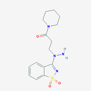 3-[Amino(3-oxo-3-piperidylpropyl)amino]benzo[d]1,2-thiazole-1,1-dione