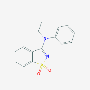 N-ethyl-1,1-dioxo-N-phenyl-1,2-benzothiazol-3-amine