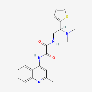 N1-(2-(dimethylamino)-2-(thiophen-2-yl)ethyl)-N2-(2-methylquinolin-4-yl)oxalamide