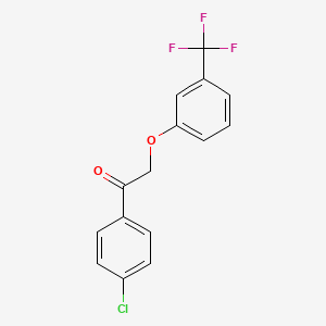 molecular formula C15H10ClF3O2 B2787779 1-(4-氯苯基)-2-[3-(三氟甲基)苯氧基]-1-乙酮 CAS No. 338400-72-9
