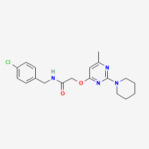 molecular formula C19H23ClN4O2 B2787780 N-(4-chlorobenzyl)-2-((6-methyl-2-(piperidin-1-yl)pyrimidin-4-yl)oxy)acetamide CAS No. 1031961-61-1