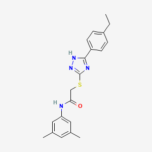 N-(3,5-dimethylphenyl)-2-[[5-(4-ethylphenyl)-1H-1,2,4-triazol-3-yl]sulfanyl]acetamide