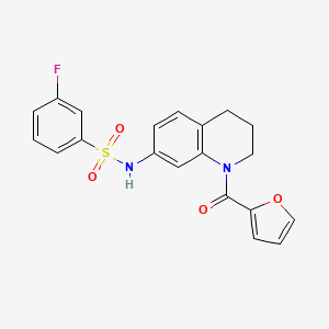 3-fluoro-N-[1-(furan-2-carbonyl)-3,4-dihydro-2H-quinolin-7-yl]benzenesulfonamide