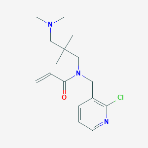 molecular formula C16H24ClN3O B2787789 N-[(2-Chloropyridin-3-yl)methyl]-N-[3-(dimethylamino)-2,2-dimethylpropyl]prop-2-enamide CAS No. 2411218-97-6