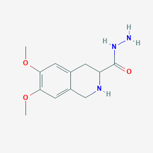 molecular formula C12H17N3O3 B2787796 6,7-Dimethoxy-1,2,3,4-tetrahydroisoquinoline-3-carbohydrazide CAS No. 1008052-15-0