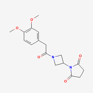 molecular formula C17H20N2O5 B2787800 1-(1-(2-(3,4-Dimethoxyphenyl)acetyl)azetidin-3-yl)pyrrolidine-2,5-dione CAS No. 2034307-91-8