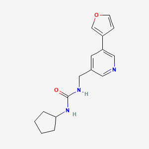 1-Cyclopentyl-3-((5-(furan-3-yl)pyridin-3-yl)methyl)urea