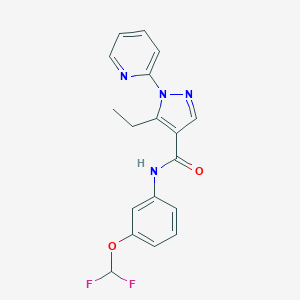 N-[3-(difluoromethoxy)phenyl]-5-ethyl-1-(2-pyridinyl)-1H-pyrazole-4-carboxamide