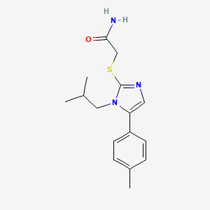 2-((1-isobutyl-5-(p-tolyl)-1H-imidazol-2-yl)thio)acetamide