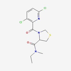 3-(3,6-dichloropyridine-2-carbonyl)-N-ethyl-N-methyl-1,3-thiazolidine-4-carboxamide