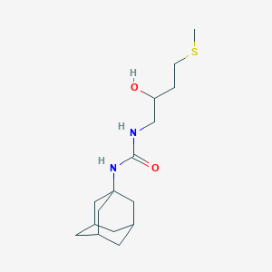 molecular formula C16H28N2O2S B2787813 1-(1-Adamantyl)-3-(2-hydroxy-4-methylsulfanylbutyl)urea CAS No. 2309347-90-6