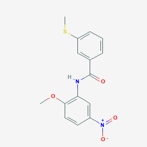 molecular formula C15H14N2O4S B2787820 N-(2-methoxy-5-nitrophenyl)-3-methylsulfanylbenzamide CAS No. 896342-92-0