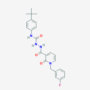 N-(4-(tert-butyl)phenyl)-2-(1-(3-fluorobenzyl)-2-oxo-1,2-dihydropyridine-3-carbonyl)hydrazinecarboxamide