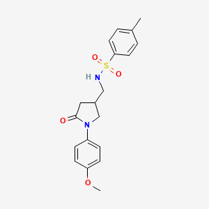 N-((1-(4-methoxyphenyl)-5-oxopyrrolidin-3-yl)methyl)-4-methylbenzenesulfonamide