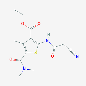 B2787829 Ethyl 2-[(cyanoacetyl)amino]-5-[(dimethylamino)-carbonyl]-4-methylthiophene-3-carboxylate CAS No. 545372-76-7
