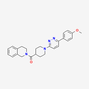 molecular formula C26H28N4O2 B2787831 (3,4-dihydroisoquinolin-2(1H)-yl)(1-(6-(4-methoxyphenyl)pyridazin-3-yl)piperidin-4-yl)methanone CAS No. 1105217-34-2
