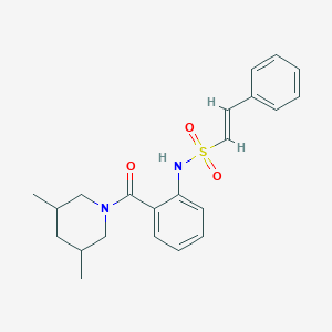 (E)-N-[2-(3,5-Dimethylpiperidine-1-carbonyl)phenyl]-2-phenylethenesulfonamide