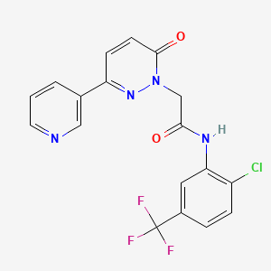 molecular formula C18H12ClF3N4O2 B2787835 N-(2-chloro-5-(trifluoromethyl)phenyl)-2-(6-oxo-3-(pyridin-3-yl)pyridazin-1(6H)-yl)acetamide CAS No. 2176270-70-3