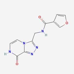 molecular formula C11H9N5O3 B2787836 N-((8-hydroxy-[1,2,4]triazolo[4,3-a]pyrazin-3-yl)methyl)furan-3-carboxamide CAS No. 2034281-03-1