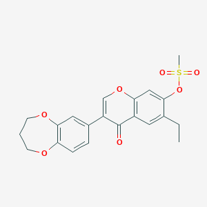 3-(3,4-dihydro-2H-1,5-benzodioxepin-7-yl)-6-ethyl-4-oxo-4H-chromen-7-yl methanesulfonate