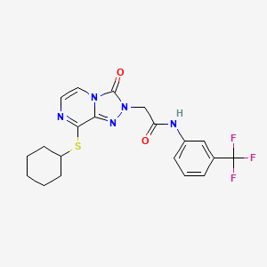 molecular formula C20H20F3N5O2S B2787840 N-[2-(4-chlorophenyl)ethyl]-2-[3-(4-methylphenyl)-7-oxoisothiazolo[4,5-d]pyrimidin-6(7H)-yl]acetamide CAS No. 1251629-83-0