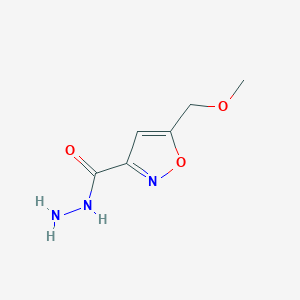 molecular formula C6H9N3O3 B2787843 5-(Methoxymethyl)isoxazole-3-carbohydrazide CAS No. 625120-12-9