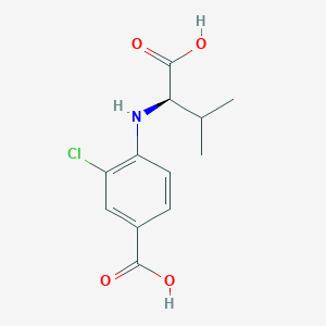 4-[[(1R)-1-Carboxy-2-methylpropyl]amino]-3-chlorobenzoic acid