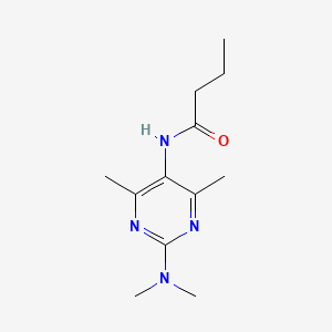 molecular formula C12H20N4O B2787848 N-(2-(dimethylamino)-4,6-dimethylpyrimidin-5-yl)butyramide CAS No. 1448053-90-4