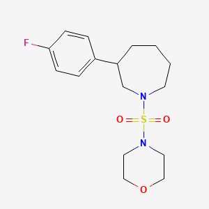 molecular formula C16H23FN2O3S B2787849 4-((3-(4-Fluorophenyl)azepan-1-yl)sulfonyl)morpholine CAS No. 1797284-01-5