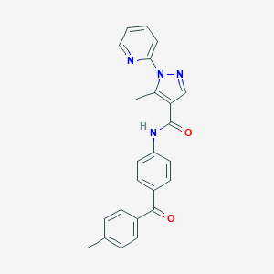 5-methyl-N-[4-(4-methylbenzoyl)phenyl]-1-(2-pyridinyl)-1H-pyrazole-4-carboxamide