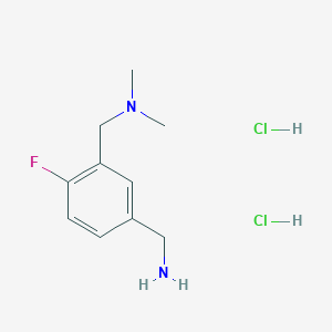 [3-[(Dimethylamino)methyl]-4-fluorophenyl]methanamine;dihydrochloride