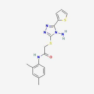 molecular formula C16H17N5OS2 B2787862 2-{[4-amino-5-(thiophen-2-yl)-4H-1,2,4-triazol-3-yl]sulfanyl}-N-(2,4-dimethylphenyl)acetamide CAS No. 886927-50-0