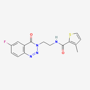 N-(2-(6-fluoro-4-oxobenzo[d][1,2,3]triazin-3(4H)-yl)ethyl)-3-methylthiophene-2-carboxamide