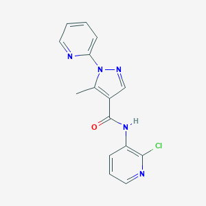 molecular formula C15H12ClN5O B278787 N-(2-chloro-3-pyridinyl)-5-methyl-1-(2-pyridinyl)-1H-pyrazole-4-carboxamide 