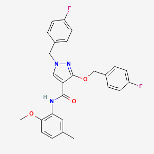 1-(4-fluorobenzyl)-3-((4-fluorobenzyl)oxy)-N-(2-methoxy-5-methylphenyl)-1H-pyrazole-4-carboxamide