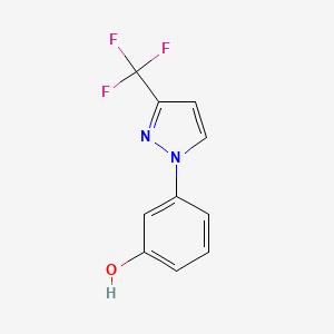 molecular formula C10H7F3N2O B2787885 3-[3-(trifluoromethyl)-1H-pyrazol-1-yl]phenol CAS No. 1342026-72-5