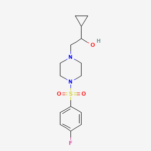 1-Cyclopropyl-2-(4-((4-fluorophenyl)sulfonyl)piperazin-1-yl)ethanol