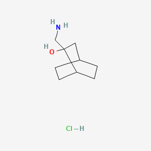 molecular formula C9H18ClNO B2787890 2-(Aminomethyl)bicyclo[2.2.2]octan-2-ol hydrochloride CAS No. 2138254-74-5