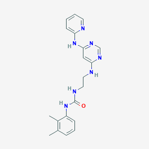 molecular formula C20H23N7O B2787892 1-(2,3-Dimethylphenyl)-3-(2-((6-(pyridin-2-ylamino)pyrimidin-4-yl)amino)ethyl)urea CAS No. 1421525-18-9